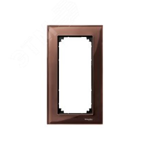 Рамка 2 поста стеклянная без перегородки махагон (MTN4025-3215) 6