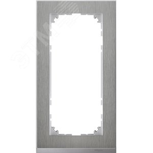 M-Pure Decor Рамка 2 поста без перегородки сталь/алюминий - фото 5