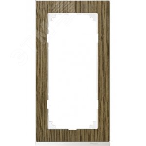 M-Pure Decor Рамка 2 поста без перегородки дуб/бриллиантовый белый (MTN4025-3674) - фото 3