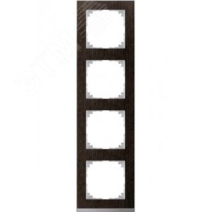M-Pure Decor Рамка 4 поста венге/алюминий (MTN4040-3671) 2