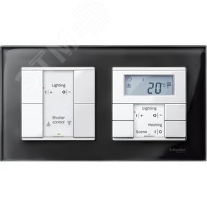 Рамка 2 поста стеклянная черный оникс (MTN404203) 2