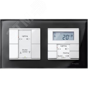 Рамка 2 поста стеклянная черный оникс (MTN404203) 5