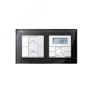 Рамка 2 поста стеклянная черный оникс (MTN404203) 8