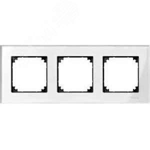 Рамка 3 поста стеклянная бриллиант (MTN404319) - фото 3
