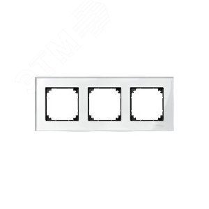 Рамка 3 поста стеклянная бриллиант (MTN404319) - фото 4