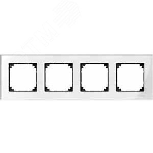 Рамка 4 поста стеклянная бриллиант (MTN404419) - фото 4