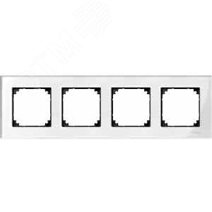 Рамка 4 поста стеклянная бриллиант (MTN404419) - фото 3