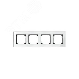 Рамка 4 поста стеклянная бриллиант (MTN404419) - фото 5