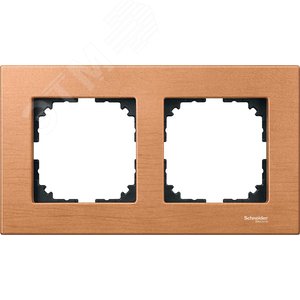 Рамка 2 поста деревянная бук (MTN4052-3470) 3