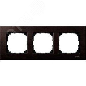 Рамка 3 поста деревянная венге (MTN4053-3471) 4