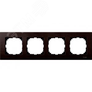 Рамка 4 поста деревянная венге (MTN4054-3471)