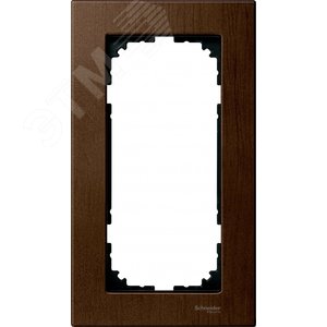 Рамка 2 поста деревянная без перегородки орех 3