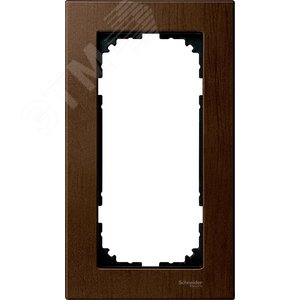 Рамка 2 поста деревянная без перегородки орех 5