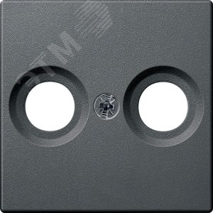 Плата центральная антенной розетки с двумя отверстиями антрацит (MTN4122-0414) 3