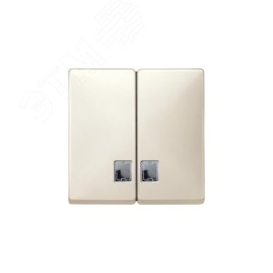 Клавиша для двухклавишного выключателя с окошком для светоиндикатора бежевый (MTN413544) 4