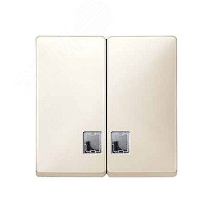 Клавиша для двухклавишного выключателя с окошком для светоиндикатора бежевый (MTN413544) 6