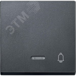 Клавиша с окошком для светоиндикатора ЗВОНОК антрацит 2