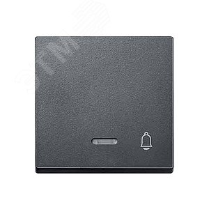 Клавиша с окошком для светоиндикатора ЗВОНОК антрацит 7