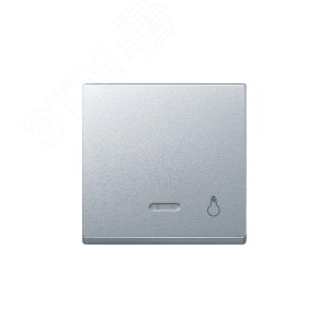 Клавиша с окошком для светоиндикатора СВЕТ алюминий 6