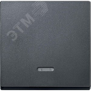 Клавиша с окошком для светоиндикатора антрацит (MTN431014) - фото 2