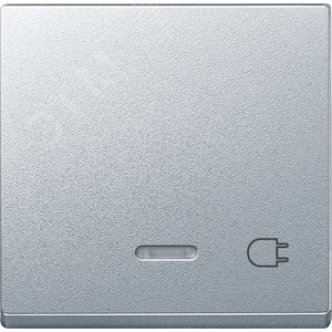 Клавиша с окошком для светоиндикатора штепсельная вилка алюминий 3