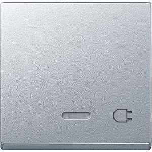 Клавиша с окошком для светоиндикатора штепсельная вилка алюминий 4