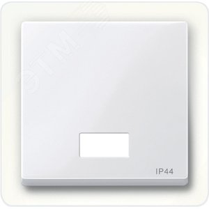 Клавиша с окошком для светоиндикатора с полем для надписи белый 2