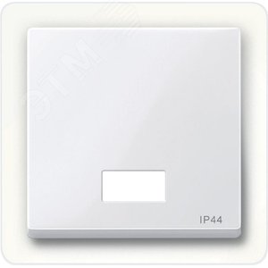 Клавиша с окошком для светоиндикатора с полем для надписи белый 4