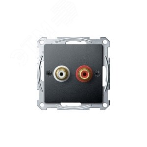 МЕХАНИЗМ АУДИО РОЗЕТКИ АНТРАЦИТ 6