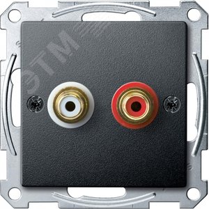 МЕХАНИЗМ АУДИО РОЗЕТКИ АНТРАЦИТ 2