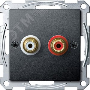 МЕХАНИЗМ АУДИО РОЗЕТКИ АНТРАЦИТ 3