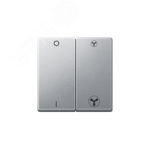 Клавиша 2шт для механизма выключателя с символом Вентилятора алюминий (MTN435060) 5