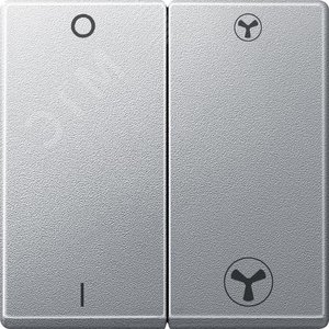 Клавиша 2шт для механизма выключателя с символом Вентилятора алюминий (MTN435060) 3