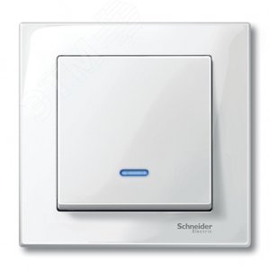 Клавиша 1шт с окошком для индикации белая 2