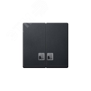 Антрацит Две клавиши с окошком.для световой индикации Merten SM | MTN437514 | Schneider Electric - фото 8