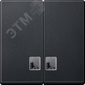 Антрацит Две клавиши с окошком.для световой индикации Merten SM | MTN437514 | Schneider Electric - фото 5