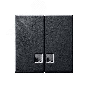 Антрацит Две клавиши с окошком.для световой индикации Merten SM | MTN437514 | Schneider Electric - фото 7