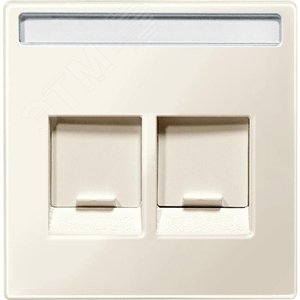 Центральная плата для модулей штепсельных разъемов 2 поста бежевый 4