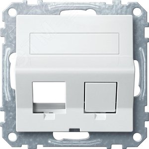 Плата наклонная для Keystone RJ45 белая (MTN4568-0319) - фото 3