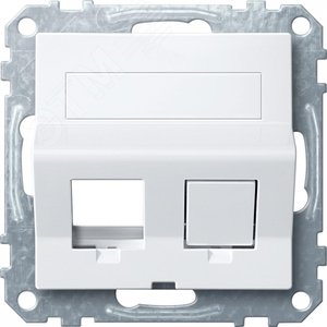 Плата наклонная для Keystone RJ45 белая - фото 2