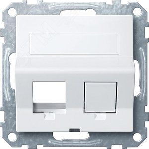 Плата наклонная для Keystone RJ45 белая - фото 4