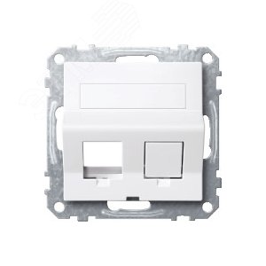 Плата наклонная для Keystone RJ45 белая - фото 7