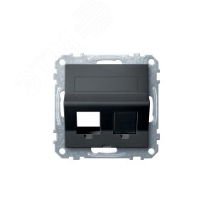 Плата наклонная для Keystone RJ45 антрацит (MTN4568-0414) - фото 5