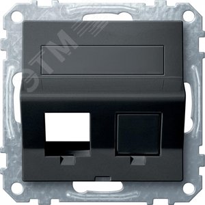 Плата наклонная для Keystone RJ45 антрацит (MTN4568-0414) - Schneider Electric