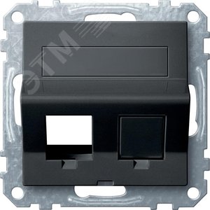 Плата наклонная для Keystone RJ45 антрацит (MTN4568-0414) - фото 3