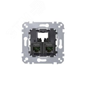 Коннектор 2хRJ45 CAT6 UTP Merten 5
