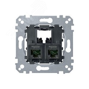 Коннектор 2хRJ45 CAT6 UTP Merten 6