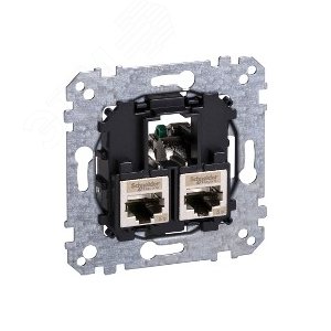 Actassi Розетка компьютерная 2xRJ45 категория 5е STP (MTN4575-0012) - фото 6