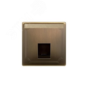 Античная латунь Накладка розетки RJ45 1-ая Merten SD | MTN466443 | Schneider Electric - фото 5