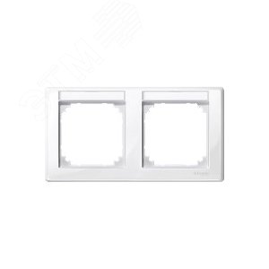 Рамка 2 поста с полем для надписи M-SMART горизонтальная белый 5